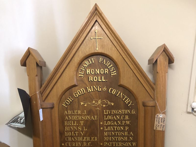 Jeparit Church of England Parish Honour Roll 1914-1918