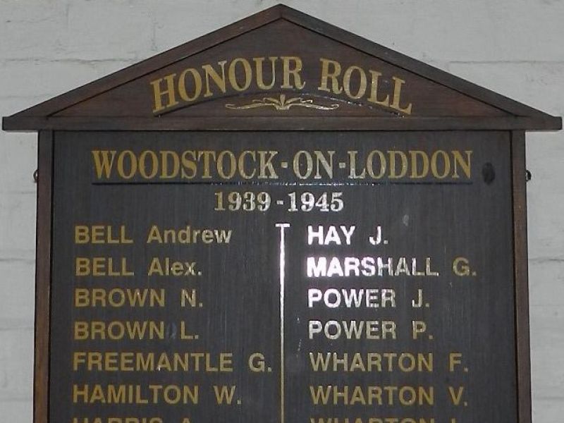 Woodstock On Loddon WW2 Honor Roll
