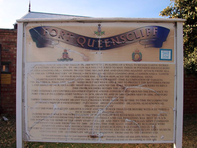 Fort Queenscliff Interpretative Board