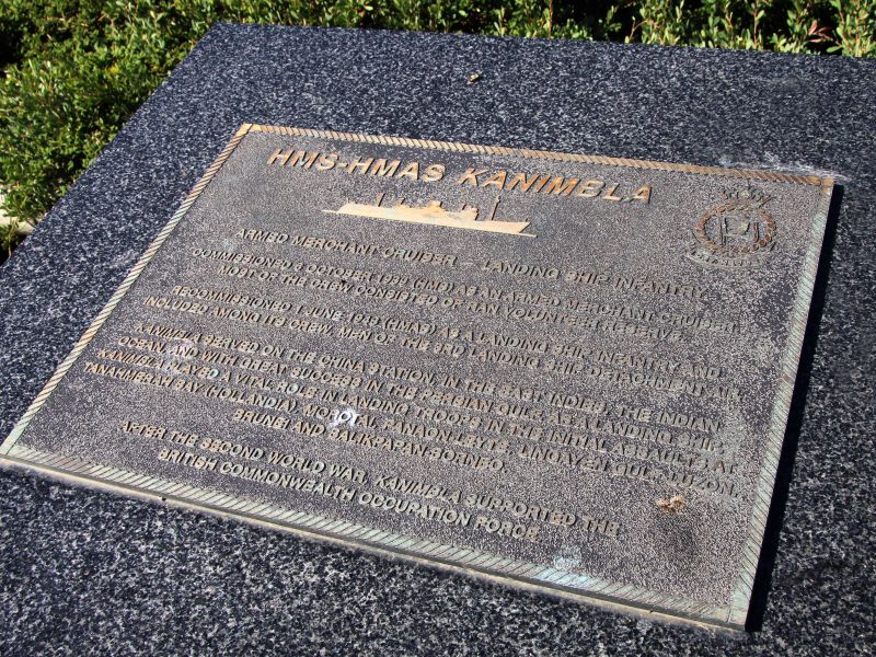 HMS - HMAS Kanimbla (World War II) Memorial located at Ocean View, Queenscliff Victoria