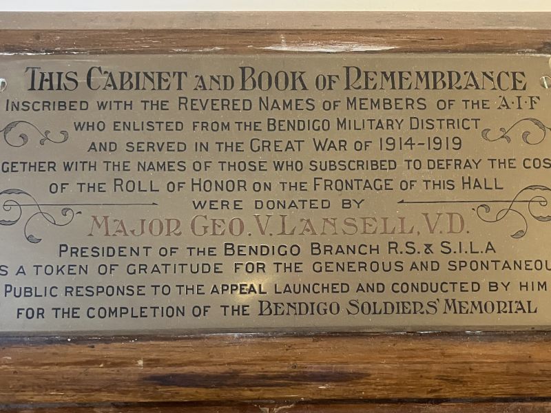 Book of Remembrance Plaque
