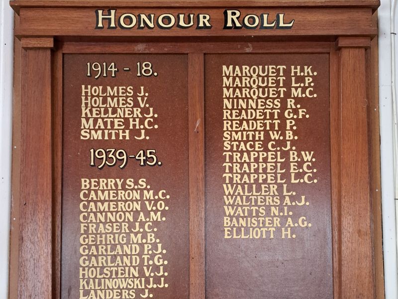 Wallarobba First and Second World Wars Honour Roll