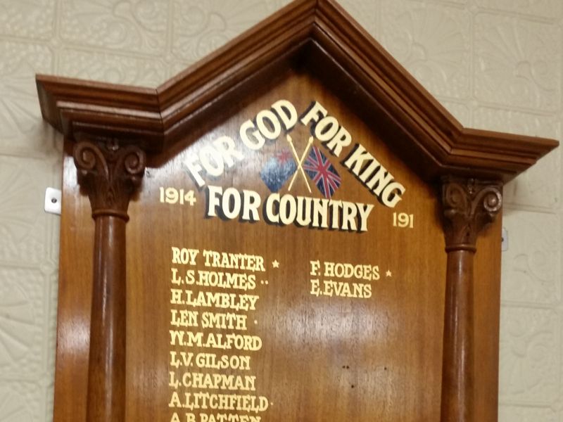 Glen Oak School of Arts First World War Honour Roll