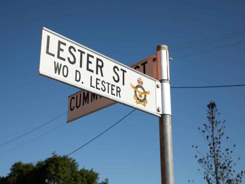 Street named in memory of Donald Joseph Lester RAAF WW11