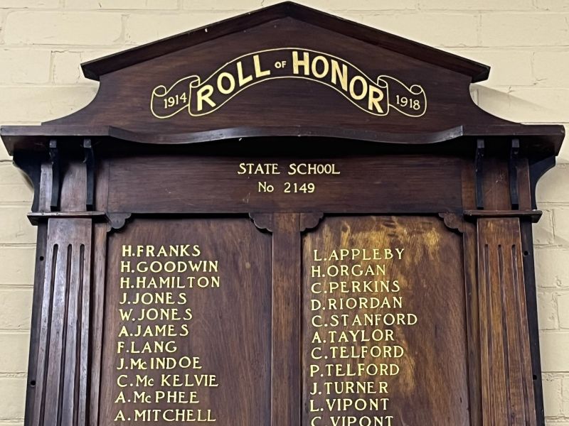 Apollo Bay State School Roll of Honor 