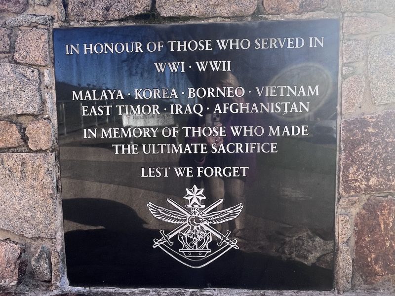 Detail of plaque on memorial