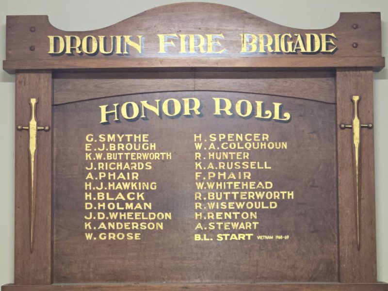 Drouin Fire Brigade Honor Roll
