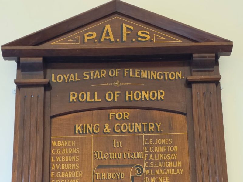 Loyal Star of Flemington Roll of Honor 