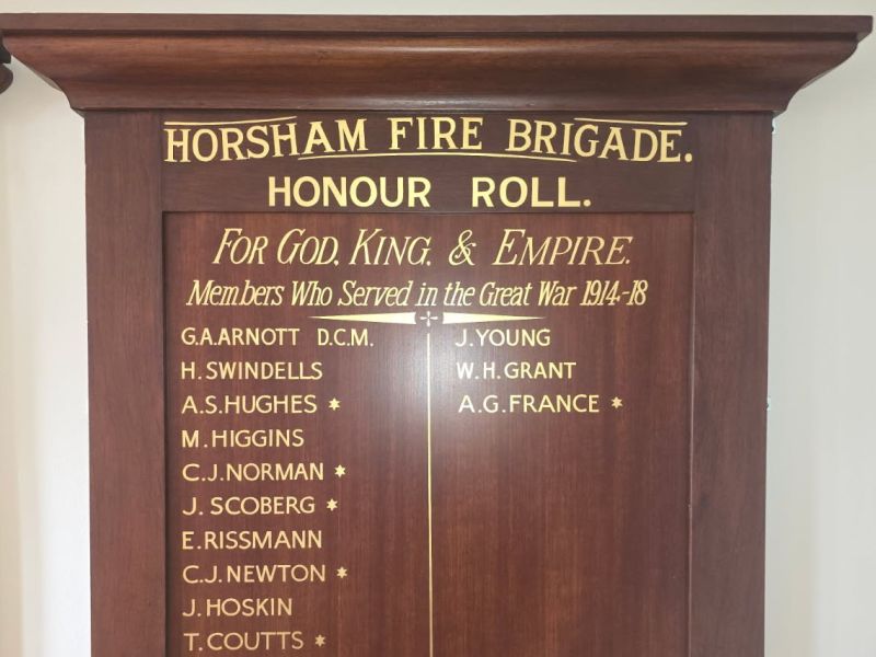 Horsham Fire Brigade Honor Roll