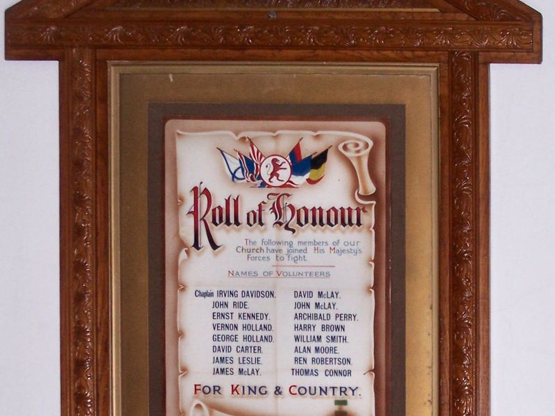 Marong Presbyterian Church Roll of Honour
