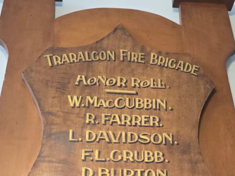 Traralgon Fire Brigade Honor Roll