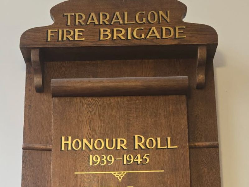 Traralgon Fire Brigade Honour Roll WW2
