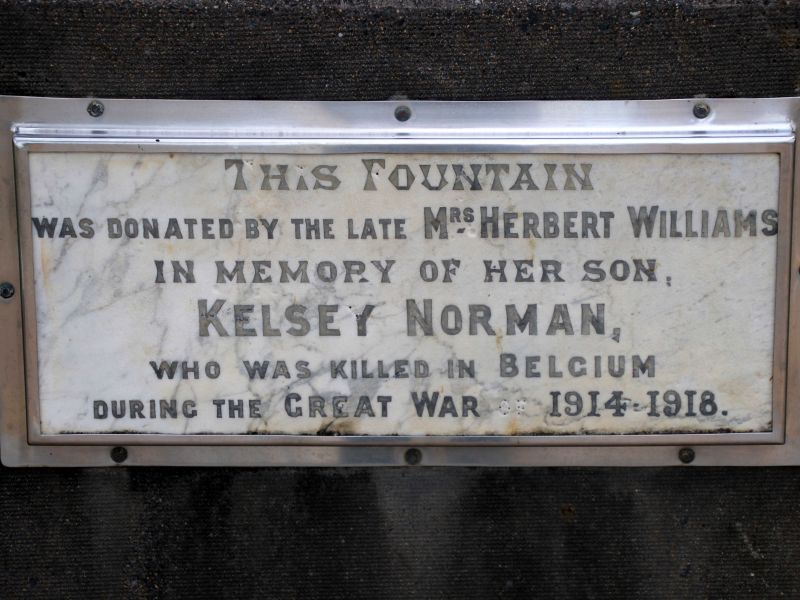Yeppoon Gunner Kelsey Williams Memorial Drinking Fountain Commemorative Plaque
