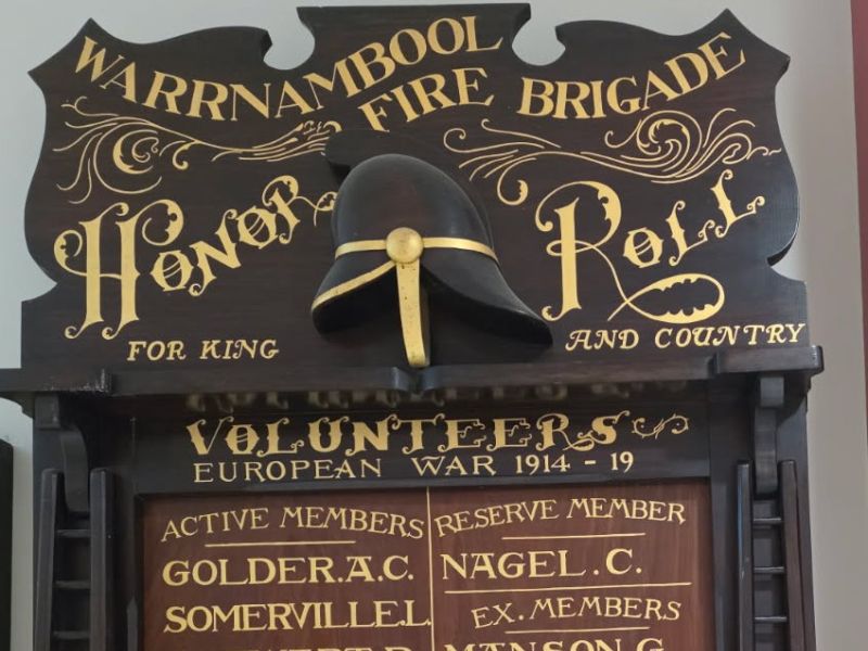 Warrnambool Fire Brigade Honor Roll