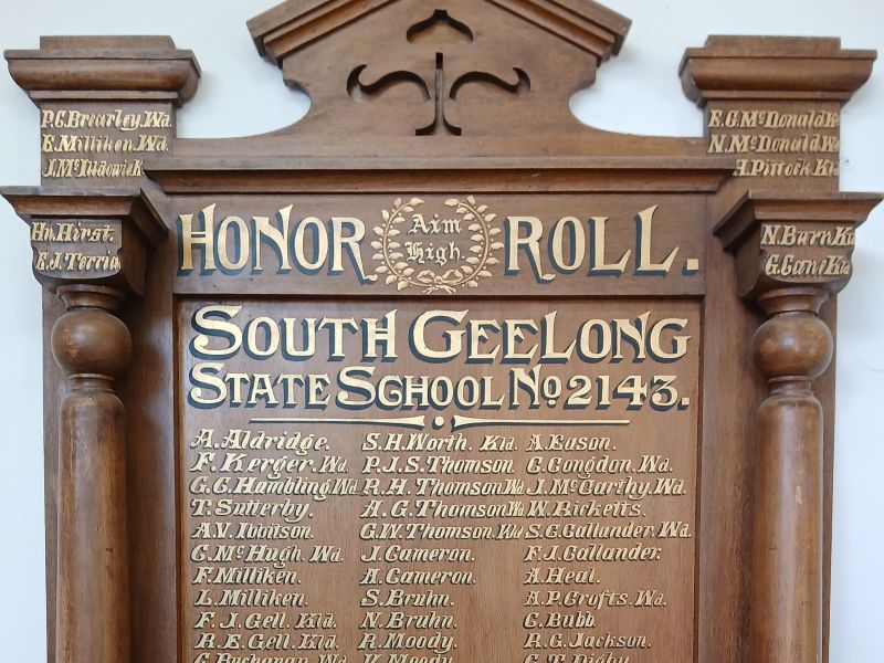 South Geelong State School Honor Roll