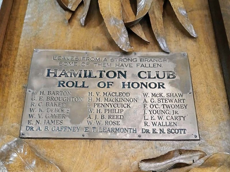 Hamilton Club Roll of Honor 2