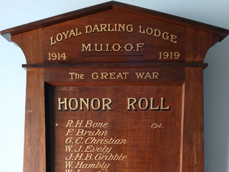 Loyal Darling Lodge Honor Roll