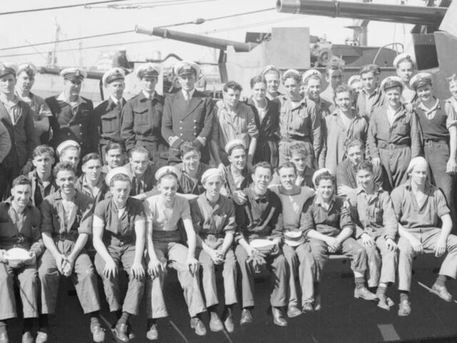 A British submarine crew based in Fremantle. Credit: Unknown/WAN Historical Archive