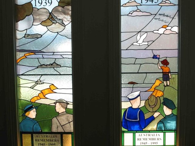 Leongatha Memorial Hall Windows