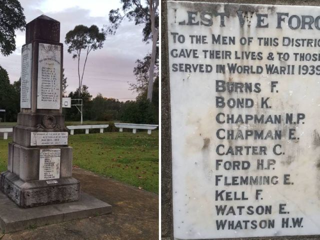 Photo of the Coopernook War Memorial in NSW