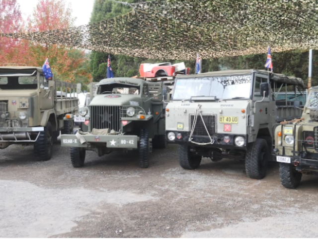Just some of the vehicles in Vinh Tran's collection in Bowral. Image credit: ABC Illawarra: Justin Huntsdale