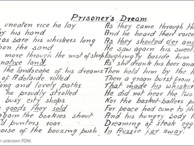 “The Prisoner’s Dream”, by an unknown WW2 POW.