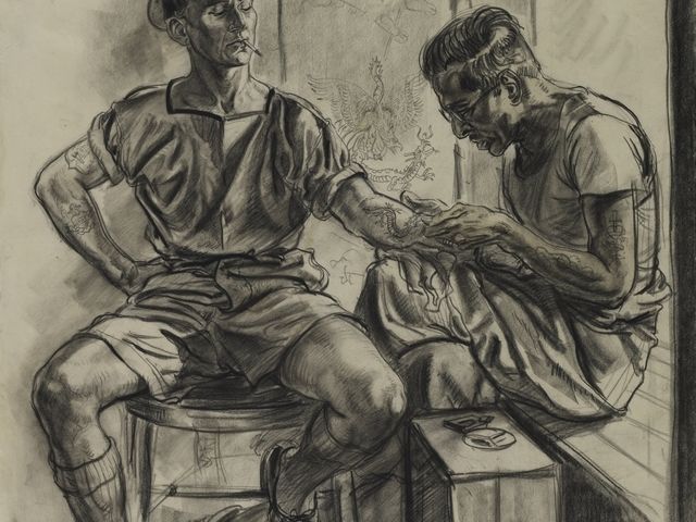 Ink in the Lines is a Memorial exhibition exploring Australian military tattoos