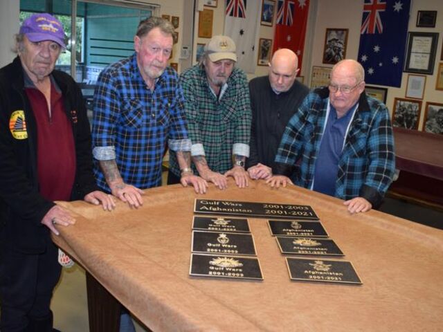 Veterans (Left to Right) George Cias, Rob Mikulski, Frank Hatzel, Trevor Ferris and Mal Murray. Credit: Supplied