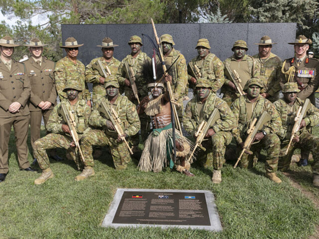 'For our Country' sculpture at the Australian War Memorial