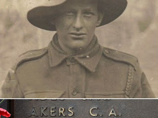 Photo from Arthur's postcard to his mother Louisa, dated 4 April 1917 - Garry N Smith Collection, with Arthur's name on the AWM Roll of Honour