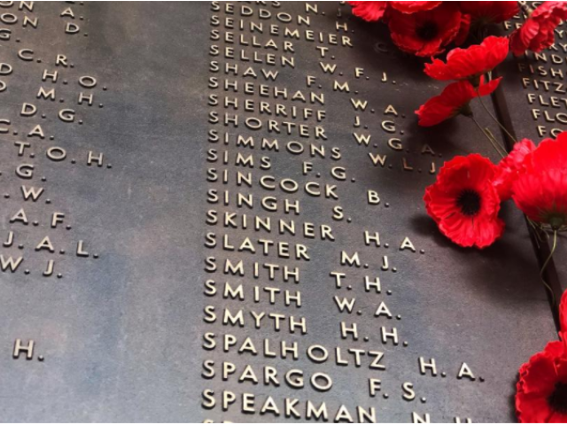 Private Sarn Singh on the Roll of Honour, Australian War Memorial