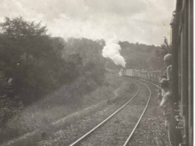 Australian troops on their way to the front following their arrival in France early in 1916