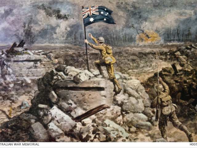 The Battle of Polygon Wood, Belgium, 1917, from Original Drawing by A. Pearse, War Artist, c.1920