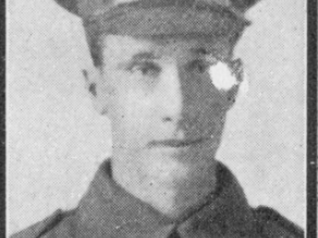 Private (Pte) Alexander Stanley Clingan (name incorrectly printed beneath image as Clingaw), 53rd Battalion, from Newtown, NSW, c.1915