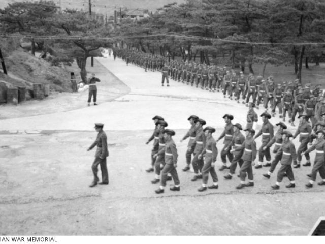 BCOF troops marching