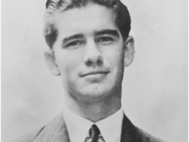 Studio portrait of VX39927 Private (Pte) John Edward Harris, 221st Battalion, c.1941