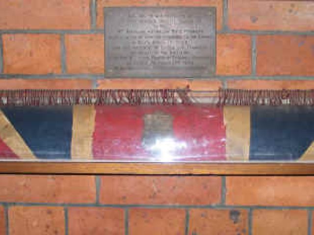 King Edward VII banner at St Anne's Church, Strathfield