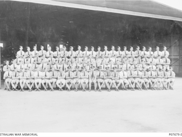 Group portrait of members of 158 Squadron RAF