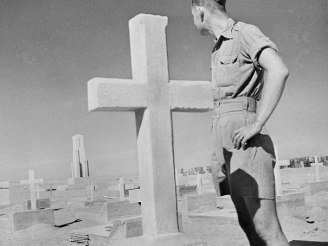 A memorial to the heroes of Torbruk. c January 1942