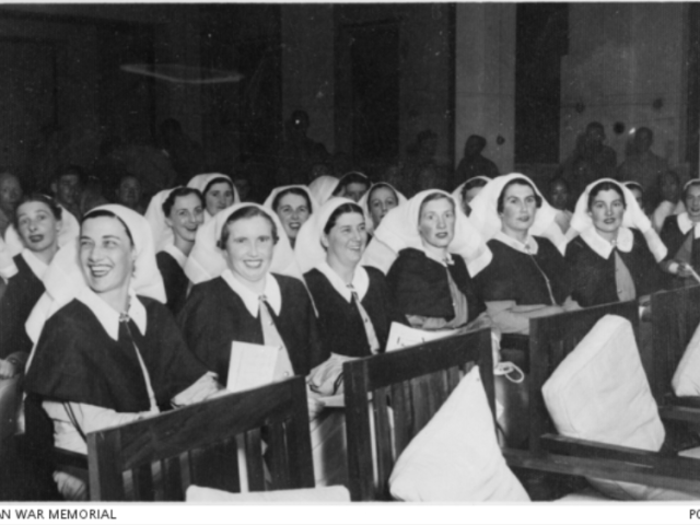 Nursing sisters 13th battalion. Malaya 1941. Credit Australian War Memorial.