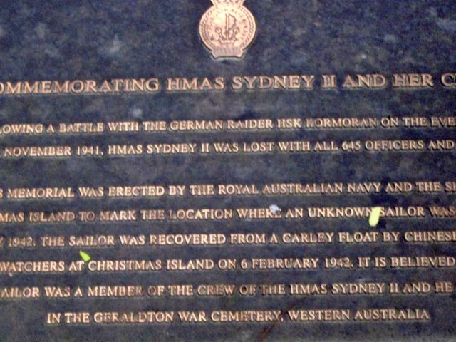 Commemorating HMAS Sydney II and her crew