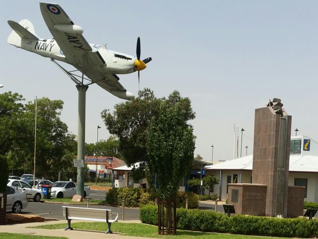 The Fairey Firefly memorial located in Griffith NSW.