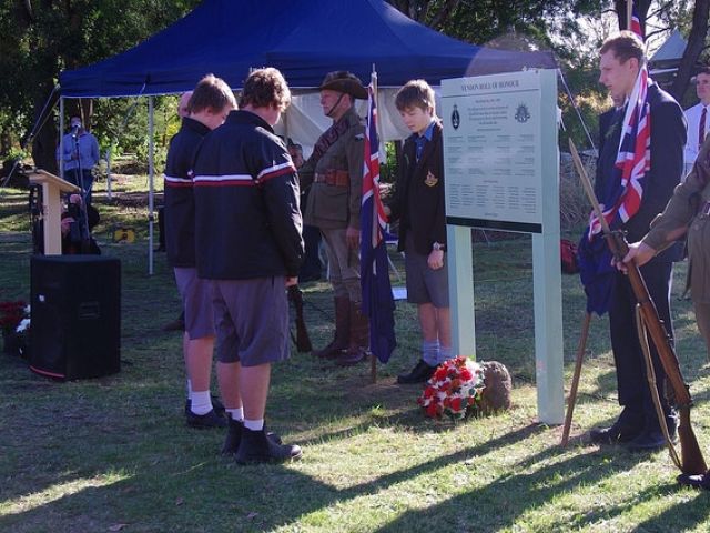 27 April 2014, the dedication of the new Yendon World War 1 Roll of Honour