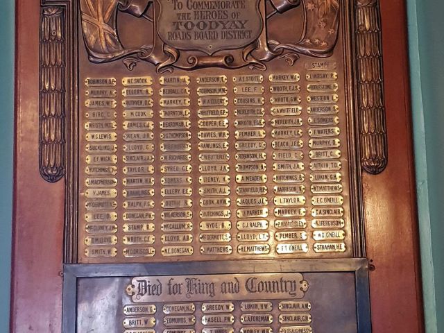Toodyay District Honor Board 1914-1919