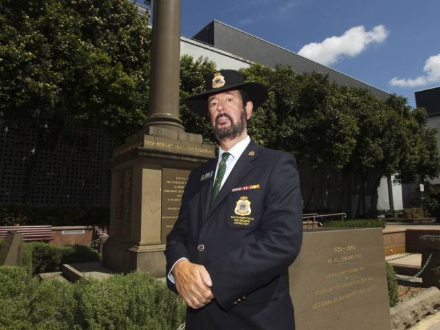 South Hurstville RSL Sub-branch honorary secretary, Gordon Blair is hoping to contact as many of the descendants of the WWI diggers listed on the Hurstville war memorial. Picture: Simon Bennett