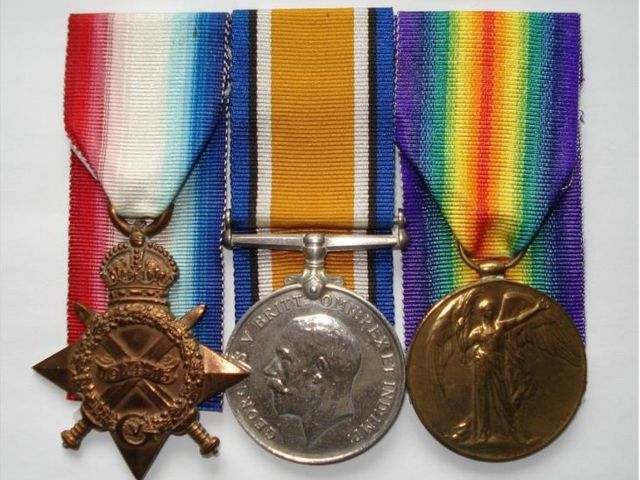The 1914-15 Star, British War Medal and Victory Medal