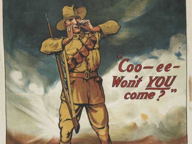 A 'Coo-ee' recruitment poster AWM ARTV05167