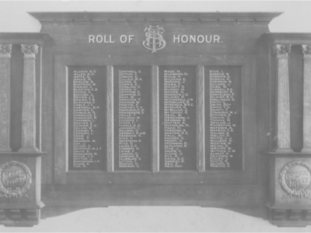 1917 STHS WW1Honour Board