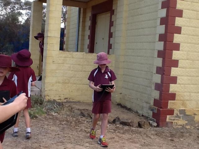 Taking photos of the Memorial Hall