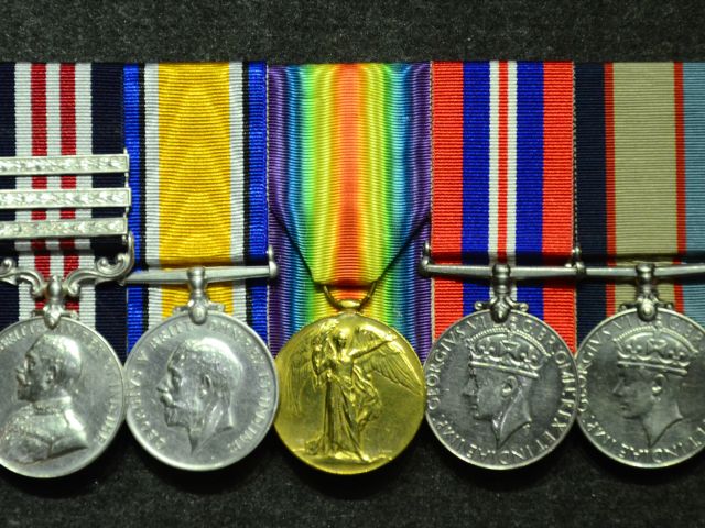 Corey's medals in the Australian War Memorial